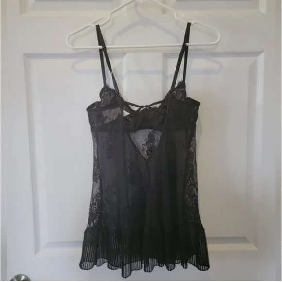 Victoria's Secret black sheer beaded lingerie bra teddy size medium/36C nwt - Picture 5 of 6